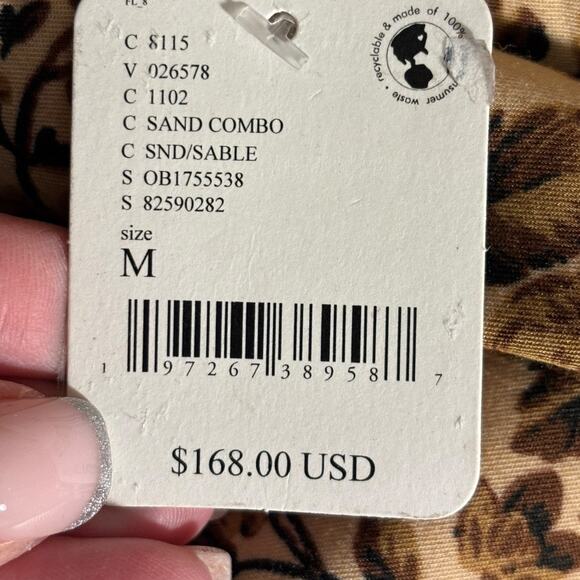 Free People NWT Cali Floral Print Boxy Single Breasted Blazer Size Medium - Picture 7 of 7